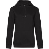 Толстовка с капюшоном женская Queen, черная Толстовка с капюшоном женская Queen, черная