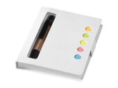 Набор стикеров Reveal с ручкой и блокнотом А7, белый Набор стикеров Reveal с ручкой и блокнотом А7, белый