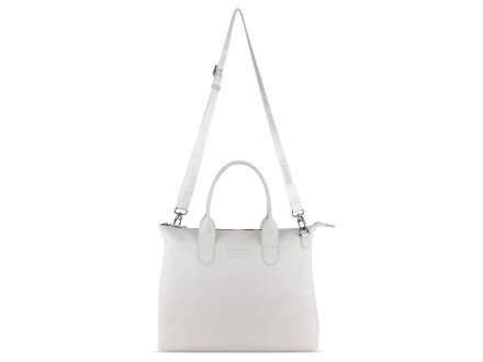 Сумка-шоппер BUGATTI Elsa, белая, воловья кожа/полиэстер, 46х11х31,5 см Сумка-шоппер BUGATTI Elsa, белая, воловья кожа/полиэстер, 46х11х31,5 см