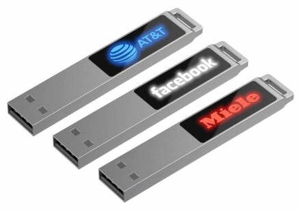 Флешка markBright с синей подсветкой, 16 Гб Флешка markBright с синей подсветкой, 16 Гб