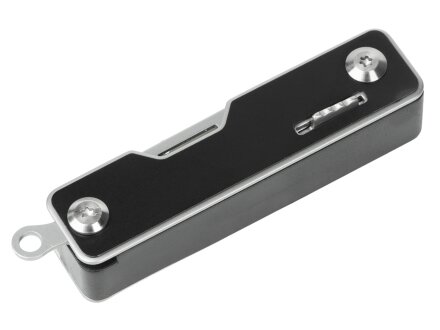 Мультитул-складной Canto 10-в-1 с защитным фиксатором, серебристый/черный Мультитул-складной Canto 10-в-1 с защитным фиксатором, серебристый/черный