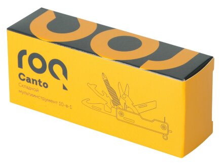 Мультитул-складной Canto 10-в-1 с защитным фиксатором, серебристый/черный Мультитул-складной Canto 10-в-1 с защитным фиксатором, серебристый/черный