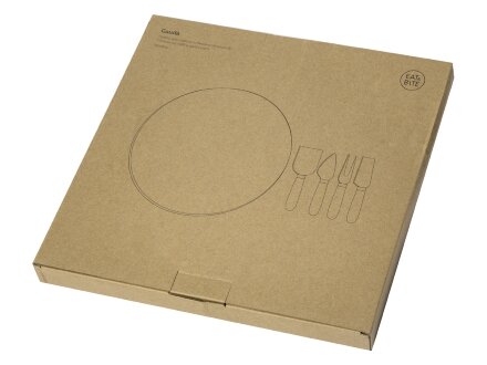 Набор для сыра с круглой стеклянной доской 5в1 Набор для сыра с круглой стеклянной доской 5в1