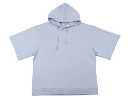 Худи оверсайз с коротким рукавом Warsaw унисекс, небесно-голубой Худи оверсайз с коротким рукавом Warsaw унисекс, небесно-голубой