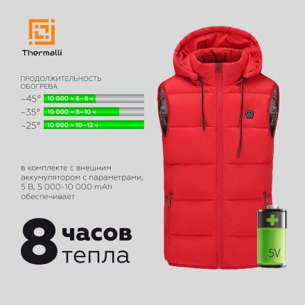 Куртка с подогревом Thermalli Everest, черная Куртка с подогревом Thermalli Everest, черная