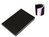 Блокнот А5 в гибкой обложке Fellini с голографическим срезом, черный