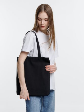 Холщовая сумка Strong 210, черная Холщовая сумка Strong 210, черная