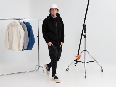 Анорак унисекс Oblako, черный Анорак унисекс Oblako, черный