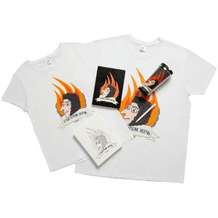 Футболка женская «Глаголом жечь», белая Футболка женская «Глаголом жечь», белая