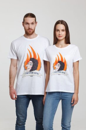 Футболка женская «Глаголом жечь», белая Футболка женская «Глаголом жечь», белая