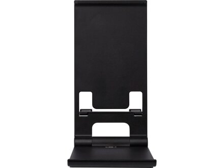 Тонкая алюминиевая подставка для телефона Rise, черный Тонкая алюминиевая подставка для телефона Rise, черный