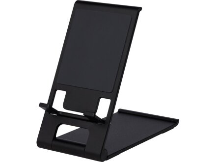 Тонкая алюминиевая подставка для телефона Rise, черный Тонкая алюминиевая подставка для телефона Rise, черный