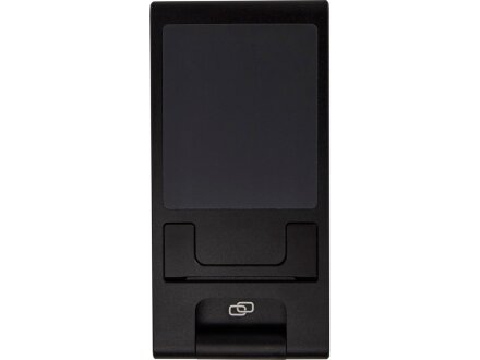 Тонкая алюминиевая подставка для телефона Rise, черный Тонкая алюминиевая подставка для телефона Rise, черный