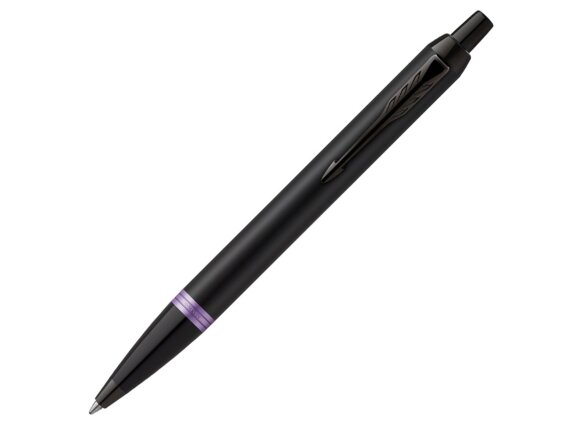 Шариковая ручка Parker IM Vibrant Rings Flame Amethyst Purple, стержень: M blue, в подарочной упаковке. с нанесением логотипа