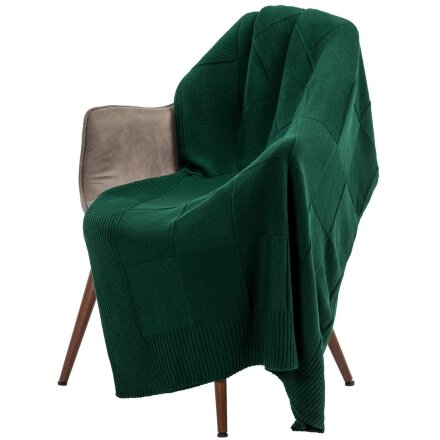 Плед Chess Queen, ver.2, темно-зеленый Плед Chess Queen, ver.2, темно-зеленый