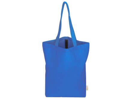 Сумка Fixy из переработанного хлопка с фиксирующей эластичной лентой, синий Сумка Fixy из переработанного хлопка с фиксирующей эластичной лентой, синий