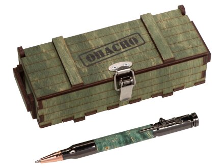 Ручка шариковая Кап клена, зеленый Ручка шариковая Кап клена, зеленый