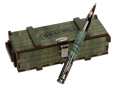 Ручка шариковая Кап клена, зеленый Ручка шариковая Кап клена, зеленый