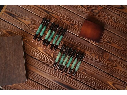 Ручка шариковая Кап клена, зеленый Ручка шариковая Кап клена, зеленый