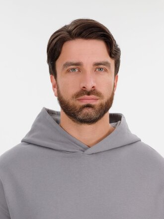 Худи оверсайз унисекс Outshine, серое Худи оверсайз унисекс Outshine, серое