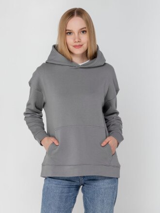 Худи оверсайз унисекс Outshine, серое Худи оверсайз унисекс Outshine, серое