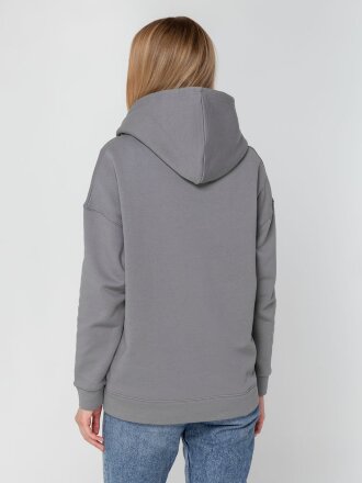 Худи оверсайз унисекс Outshine, серое Худи оверсайз унисекс Outshine, серое