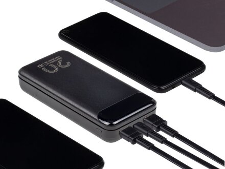 RIVACASE VA2580 (20 000mAh), QC/PD 20W внешний аккумулятор с дисплеем, черный /24 RIVACASE VA2580 (20 000mAh), QC/PD 20W внешний аккумулятор с дисплеем, черный /24