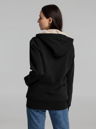 Толстовка унисекс на молнии Sherpa 280, черная Толстовка унисекс на молнии Sherpa 280, черная