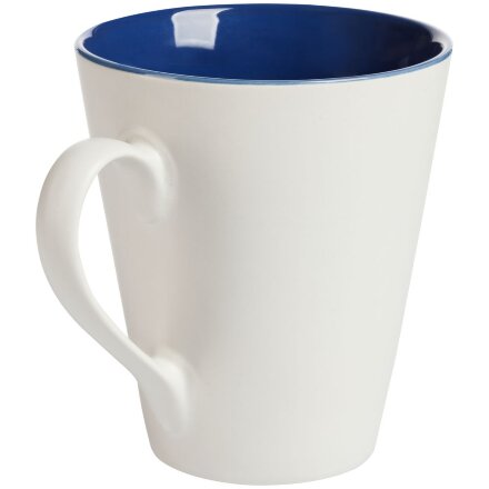 Кружка New Bell матовая, белая с синим Кружка New Bell матовая, белая с синим