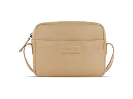 Сумка кросс-боди женская BUGATTI Elsa, песочного цвета, воловья кожа/полиэстер, 19х5,5х14 см Сумка кросс-боди женская BUGATTI Elsa, песочного цвета, воловья кожа/полиэстер, 19х5,5х14 см