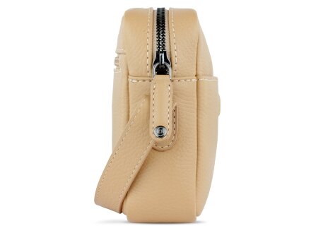 Сумка кросс-боди женская BUGATTI Elsa, песочного цвета, воловья кожа/полиэстер, 19х5,5х14 см Сумка кросс-боди женская BUGATTI Elsa, песочного цвета, воловья кожа/полиэстер, 19х5,5х14 см