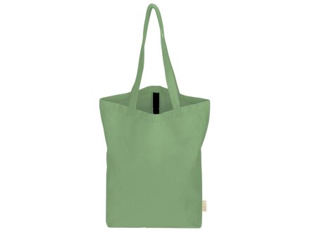 Сумка Fixy из переработанного хлопка с фиксирующей эластичной лентой, зеленое яблоко Сумка Fixy из переработанного хлопка с фиксирующей эластичной лентой, зеленое яблоко