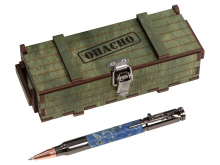 Ручка шариковая Кап клена, голубой Ручка шариковая Кап клена, голубой