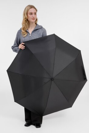 Зонт складной Fiber, черный Зонт складной Fiber, черный