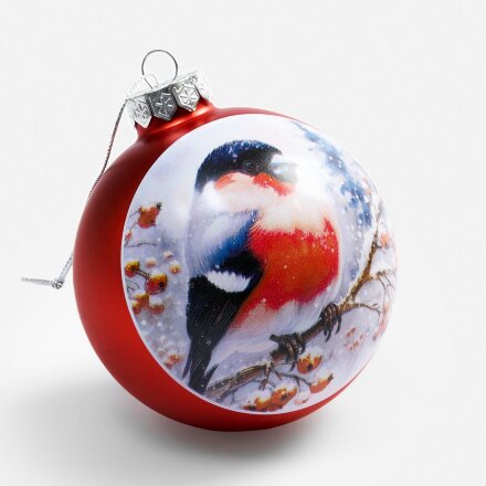 Елочный шар Finery Matt, 8 см, матовый красный Елочный шар Finery Matt, 8 см, матовый красный