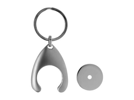 Брелок-монетница Haig, серебристый Брелок-монетница Haig, серебристый