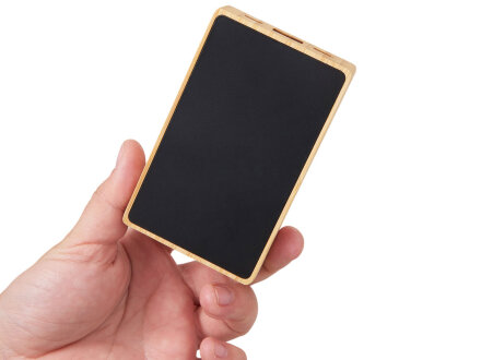 Внешний аккумулятор с подсветкой лого Reedia S2, 5000 mAh, бамбук, черный