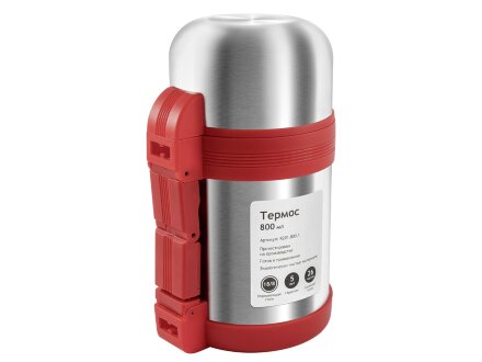 Термос универсальный (для еды и напитков) Relaxika 201, 800 мл, стальной Термос универсальный (для еды и напитков) Relaxika 201, 800 мл, стальной
