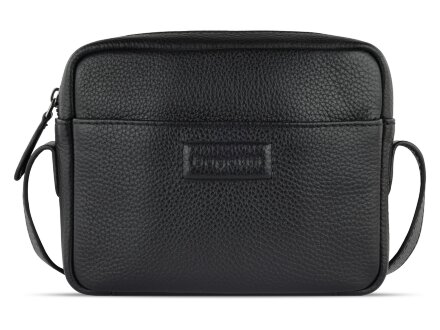 Сумка кросс-боди женская BUGATTI Elsa, чёрная, воловья кожа/полиэстер, 19х5,5х14 см Сумка кросс-боди женская BUGATTI Elsa, чёрная, воловья кожа/полиэстер, 19х5,5х14 см