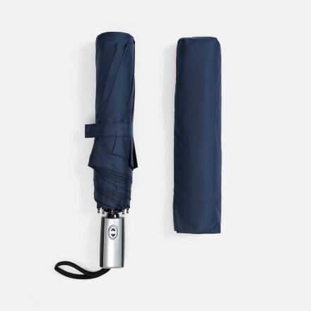 Зонт складной Fiber, темно-синий