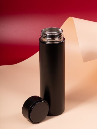 Смарт-бутылка с заменяемой батарейкой Long Therm, черная Смарт-бутылка с заменяемой батарейкой Long Therm, черная