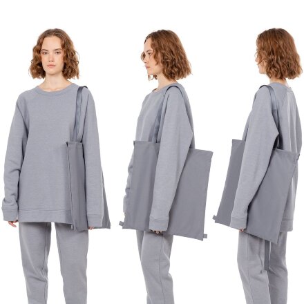 Шопер B3, серый с серыми ручками Шопер B3, серый с серыми ручками