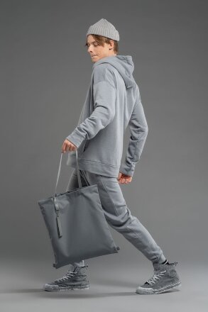 Шопер B3, серый с серыми ручками Шопер B3, серый с серыми ручками