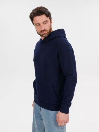 Худи оверсайз унисекс Outshine, темно-синее Худи оверсайз унисекс Outshine, темно-синее