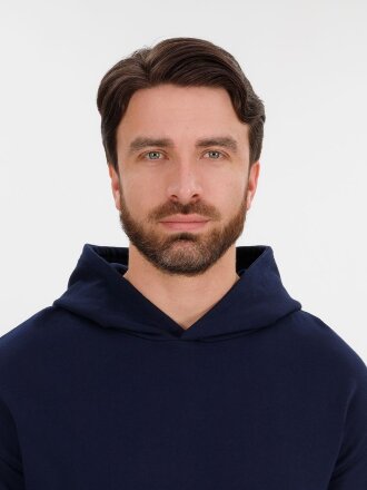 Худи оверсайз унисекс Outshine, темно-синее Худи оверсайз унисекс Outshine, темно-синее