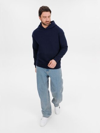 Худи оверсайз унисекс Outshine, темно-синее Худи оверсайз унисекс Outshine, темно-синее