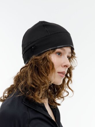 Спортивная шапка утепленная Jogge, черная Спортивная шапка утепленная Jogge, черная