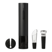 Набор для вина с электрическим штопором Sacramento, черный Набор для вина с электрическим штопором Sacramento, черный