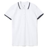 Рубашка поло женская Practice Women 270, белая с темно-синим Рубашка поло женская Practice Women 270, белая с темно-синим