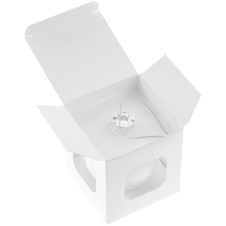 Елочный шар Finery Matt, 8 см, матовый белый Елочный шар Finery Matt, 8 см, матовый белый